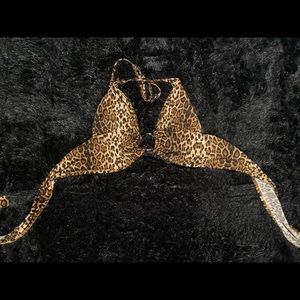 Cheetah print wrap crop top